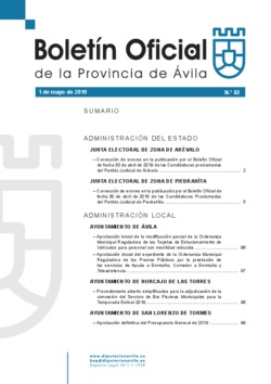 Boletín Oficial de la Provincia del viernes, 3 de mayo de 2019