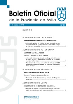 Boletín Oficial de la Provincia del lunes, 4 de marzo de 2019