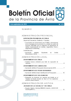 Boletín Oficial de la Provincia del miércoles, 4 de septiembre de 2019