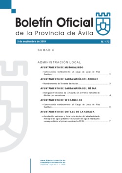 Boletín Oficial de la Provincia del jueves, 5 de septiembre de 2019