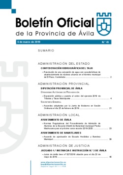 Boletín Oficial de la Provincia del miércoles, 6 de marzo de 2019