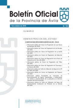 Boletín Oficial de la Provincia del lunes, 7 de octubre de 2019