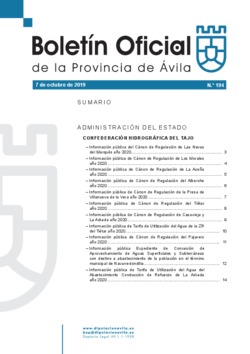 Boletín Oficial de la Provincia del lunes, 7 de octubre de 2019