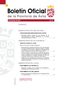 Boletín Oficial de la Provincia del viernes, 8 de febrero de 2019