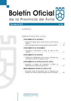 Boletín Oficial de la Provincia del jueves, 9 de mayo de 2019