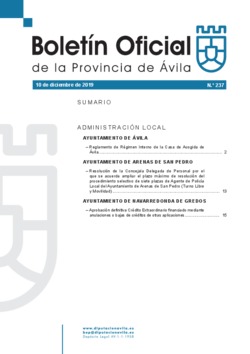 Boletín Oficial de la Provincia del martes, 10 de diciembre de 2019