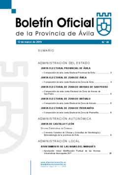 Boletín Oficial de la Provincia del martes, 12 de marzo de 2019