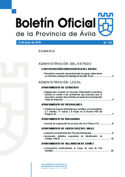 Boletín Oficial de la Provincia del miércoles, 12 de junio de 2019