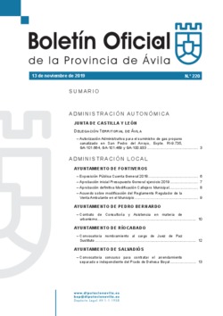 Boletín Oficial de la Provincia del miércoles, 13 de noviembre de 2019