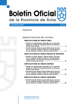 Boletín Oficial de la Provincia del miércoles, 17 de abril de 2019