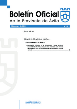 Boletín Oficial de la Provincia del martes, 21 de mayo de 2019