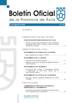 Boletín Oficial de la Provincia del miércoles, 21 de agosto de 2019