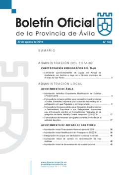 Boletín Oficial de la Provincia del jueves, 22 de agosto de 2019