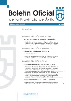 Boletín Oficial de la Provincia del miércoles, 23 de octubre de 2019