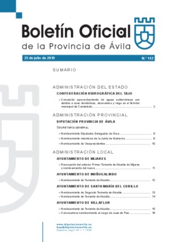 Boletín Oficial de la Provincia del jueves, 25 de julio de 2019