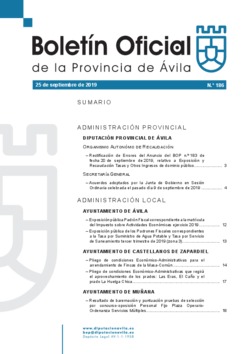 Boletín Oficial de la Provincia del miércoles, 25 de septiembre de 2019