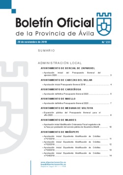 Boletín Oficial de la Provincia del jueves, 28 de noviembre de 2019