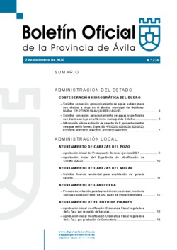 Boletín Oficial de la Provincia del miércoles, 2 de diciembre de 2020