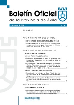 Boletín Oficial de la Provincia del miércoles, 4 de marzo de 2020