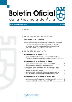 Boletín Oficial de la Provincia del miércoles, 4 de noviembre de 2020