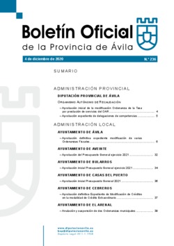 Boletín Oficial de la Provincia del viernes, 4 de diciembre de 2020