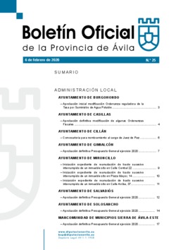 Boletín Oficial de la Provincia del jueves, 6 de febrero de 2020