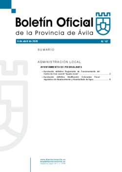 Boletín Oficial de la Provincia del lunes, 6 de abril de 2020