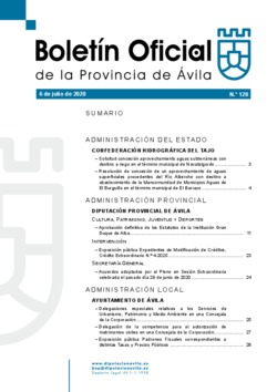 Boletín Oficial de la Provincia del lunes, 6 de julio de 2020