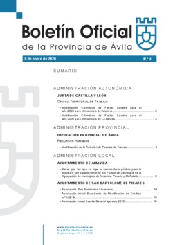 Boletín Oficial de la Provincia del miércoles, 8 de enero de 2020