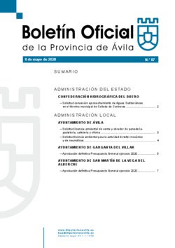 Boletín Oficial de la Provincia del viernes, 8 de mayo de 2020