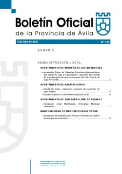 Boletín Oficial de la Provincia del miércoles, 8 de julio de 2020