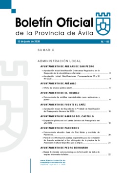 Boletín Oficial de la Provincia del viernes, 12 de junio de 2020