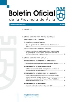 Boletín Oficial de la Provincia del miércoles, 14 de octubre de 2020