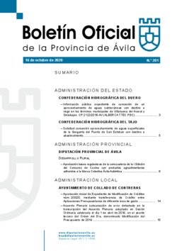 Boletín Oficial de la Provincia del viernes, 16 de octubre de 2020