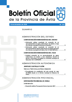 Boletín Oficial de la Provincia del miércoles, 16 de diciembre de 2020