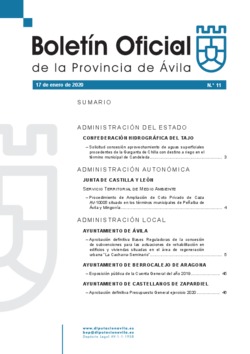 Boletín Oficial de la Provincia del viernes, 17 de enero de 2020