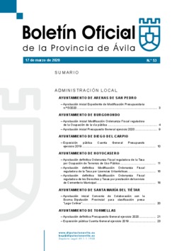 Boletín Oficial de la Provincia del martes, 17 de marzo de 2020