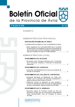 Boletín Oficial de la Provincia del viernes, 17 de julio de 2020