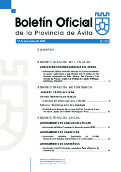 Boletín Oficial de la Provincia del jueves, 17 de diciembre de 2020