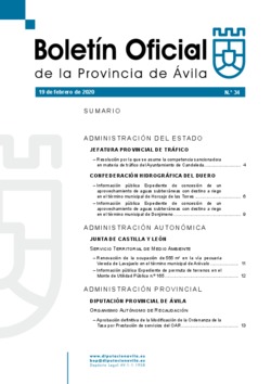 Boletín Oficial de la Provincia del miércoles, 19 de febrero de 2020