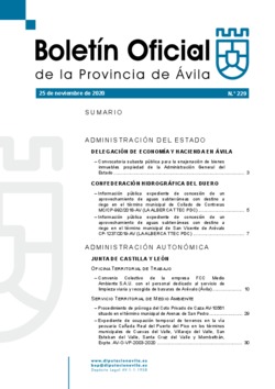 Boletín Oficial de la Provincia del miércoles, 25 de noviembre de 2020