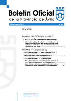 Boletín Oficial de la Provincia del martes, 26 de mayo de 2020