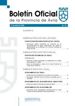 Boletín Oficial de la Provincia del lunes, 27 de abril de 2020