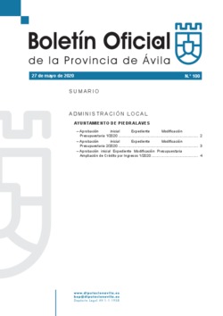 Boletín Oficial de la Provincia del miércoles, 27 de mayo de 2020