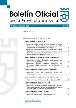 Boletín Oficial de la Provincia del viernes, 27 de noviembre de 2020