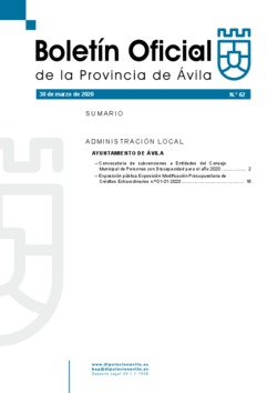 Boletín Oficial de la Provincia del lunes, 30 de marzo de 2020