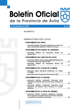 Boletín Oficial de la Provincia del jueves, 31 de diciembre de 2020