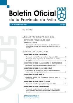 Boletín Oficial de la Provincia del miércoles, 1 de diciembre de 2021