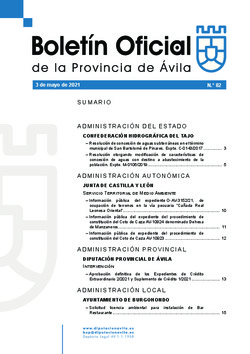 Boletín Oficial de la Provincia del lunes, 3 de mayo de 2021