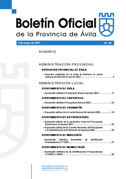 Boletín Oficial de la Provincia del martes, 4 de mayo de 2021